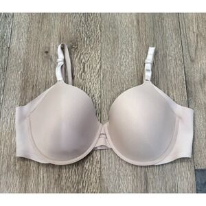 Warner's No Side Effects Underarm Smoothing Underwire Beige T Shirt Bra 42C